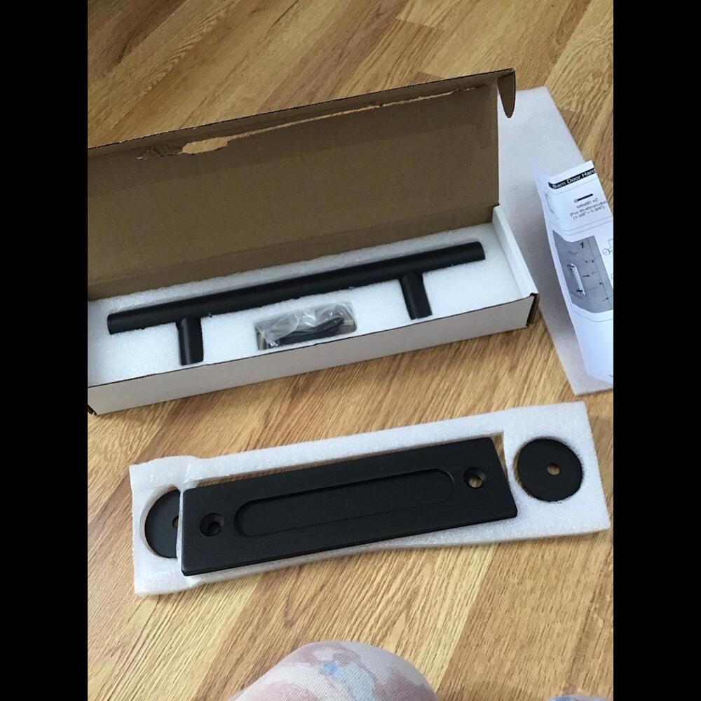 Signature hardware barn door handle and pull set, new, 2 available